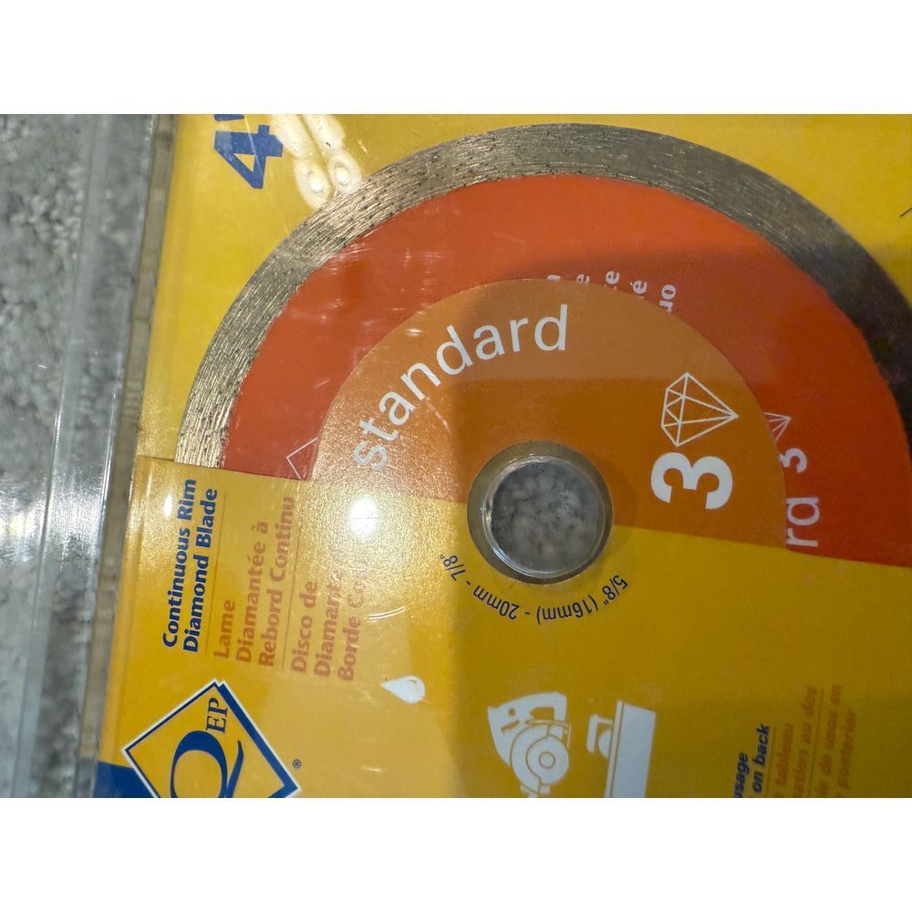 QEP‎ Continuous Rim Diamond Blade 4"  6.5 MM NEW